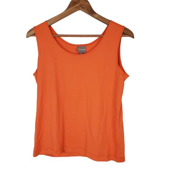 Chico's Orange Scoop Neck Tank Top 1/Small/8 - Picture 1 of 5